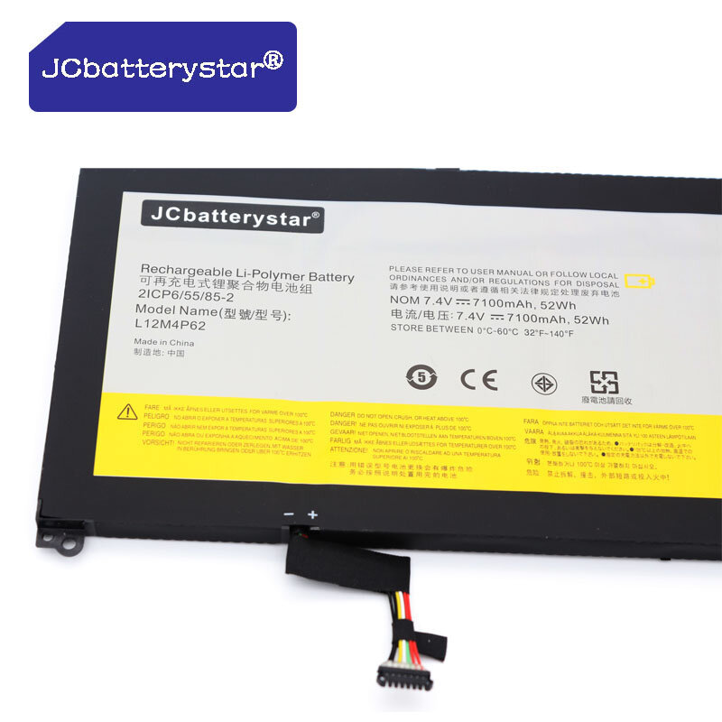 JCBattery-بطارية كمبيوتر محمول أصلية لـ Lenovo IdeaPad ، U430P ، Touch ، U430 ، U430P ، U530 ، U530P ، L12L4P62 ، L12M4P62 ، V ، 52Wh ، جديدة
