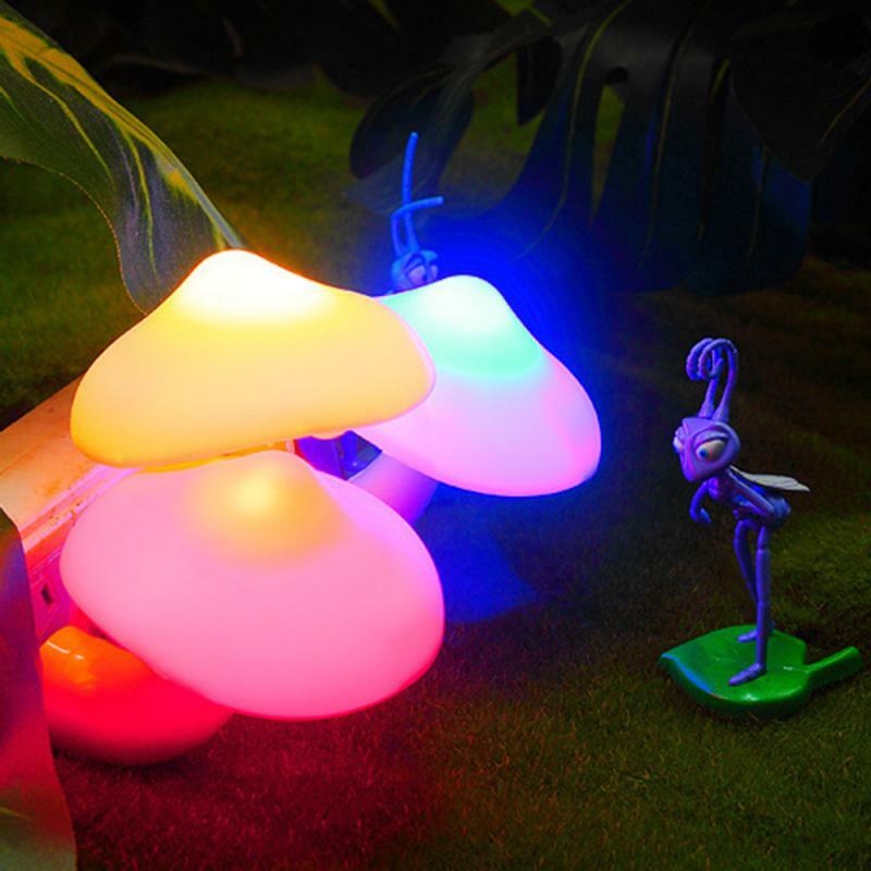 الفطر شكل الاستشعار التلقائي LED أضواء الليل ، المرحاض نوم ديكور ، مصابيح الحائط ، ضوء التحكم الاستشعار