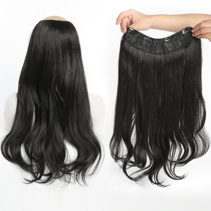 MSTN-شعر مستعار اصطناعي طويل جدًا للنساء ، وصلات شعر متعددة الطبقات ، قمة الرأس ، زيادة الشعر