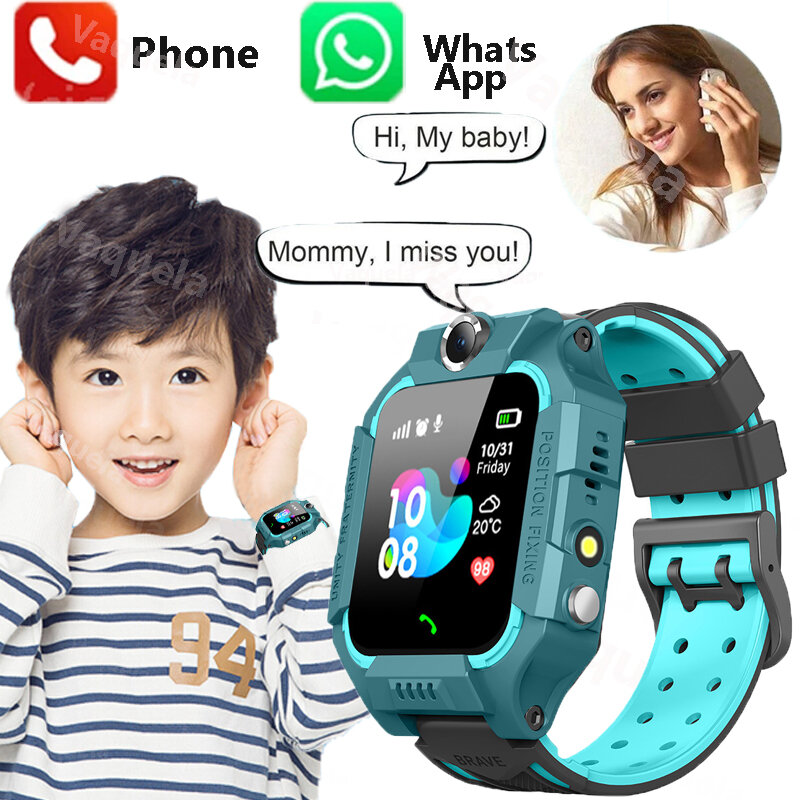 ساعة ذكية للأطفال نظام تحديد المواقع HD دعوة رسالة صوتية مقاوم للماء الأطفال Smartwatch مع بطاقة Sim SOS صور ساعة لمدة 4-16 سنة