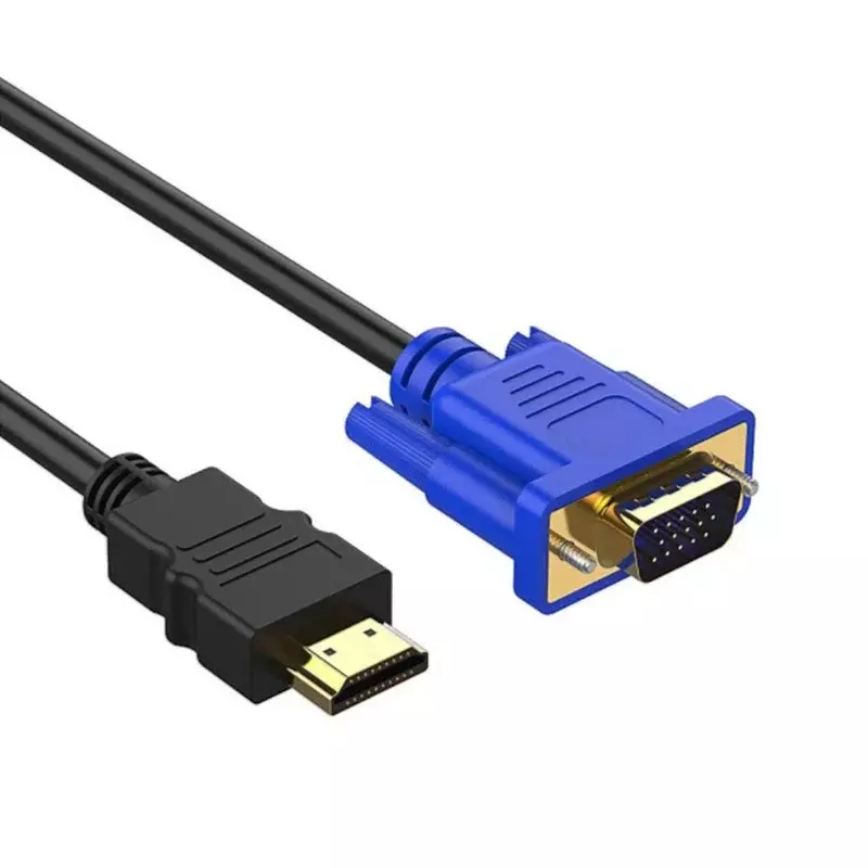 1.8 متر كابل HDMI متوافق مع VGA 1080P HD مع كابل محول الصوت HDMI-متوافق مع كابل تجهيز مرئي