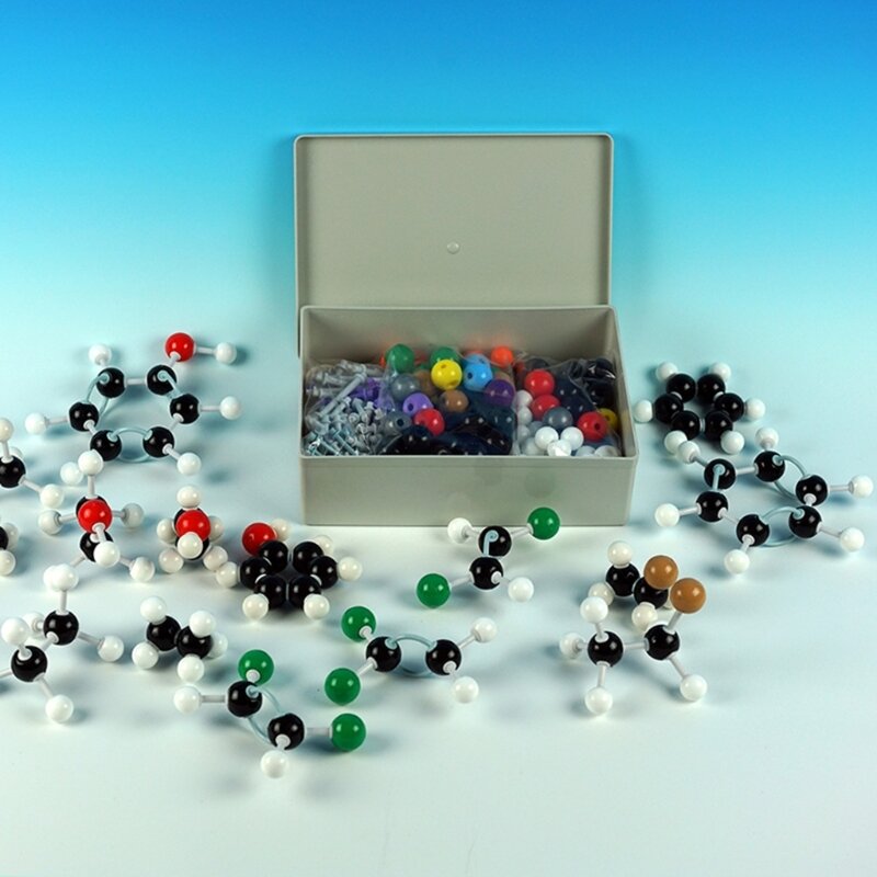 444 قطعة طقم نماذج الكيمياء العضوية النماذج الجزيئية مع الذرات الروابط المدارية دروبشيب