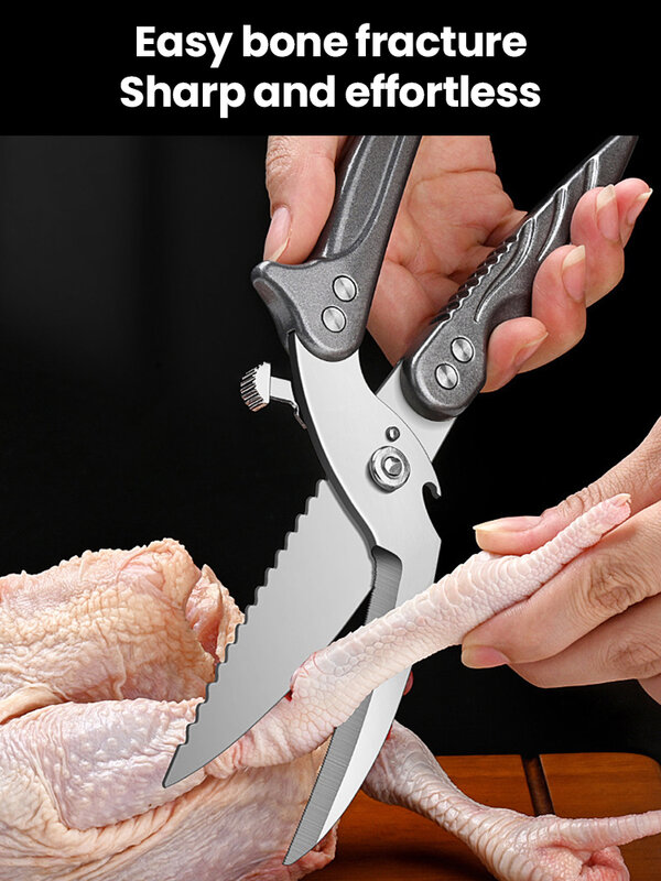 مقص عظام الدجاج متعدد الوظائف ، أداة سكين احترافية ، فولاذ مقاوم للصدأ ، قص ، سمك ، قطع بطة ، طاه ، مطبخ