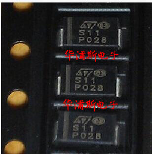 50 قطعة 100% الأصلي الجديد PS1H100A السلك سكرين: S11 1A/100 فولت مصلحة الارصاد الجوية شوتكي الصمام الثنائي SMA/DO214AC