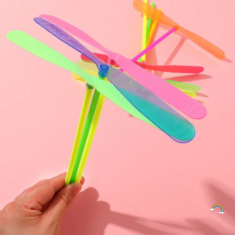 المروحة اليعسوب الخيزران ، 10 قطعة ، لعبة كلاسيكية في الهواء الطلق ، متعدد الألوان ، لون عشوائي ، متعدد الألوان ، هدية للأطفال