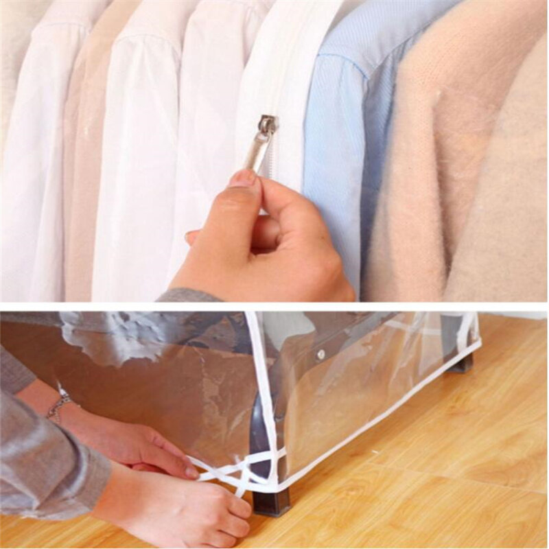 PEVA الملابس غطاء غبار غطاء دعوى النسيج للمنزل معلقة من نوع معطف حقيبة التخزين خزانة شماعات منظم شفاف