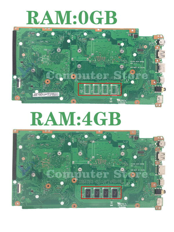 X512DA اللوحة الرئيسية لشركة آسوس X712DA X512DK X512D X712DK F512D F512DA اللوحة الأم للكمبيوتر المحمول مع R3-3200U R5-3500U 4G-RAM R7-3700U