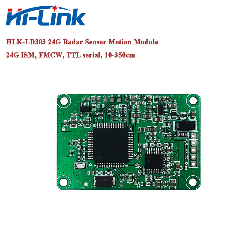 مرحبا لينك HLK-LD303 24 جرام ملليمتر موجة تتراوح وحدة استشعار الرادار LD303 الحركة الذكية TTL المسلسل الناتج المسافة