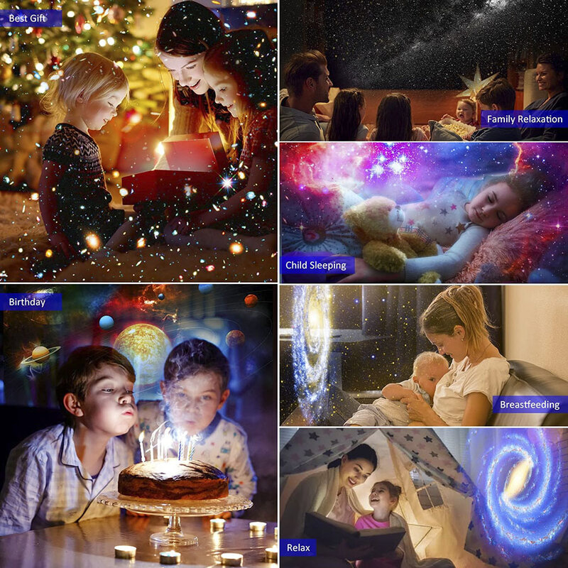 LED ستار العارض ليلة ضوء القبة السماوية الأرض النظام الشمسي العارض مصباح هدايا رومانسية للرجال النساء الأطفال المحيطة ضوء