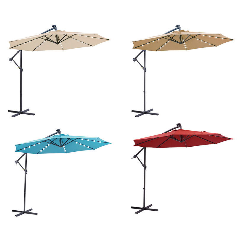 مظلة فناء مع فتحة تهوية ، طاقة شمسية ، فناء ، تعليق ، فناء خلفي ، حديقة ، 32 مصباح ليد ، 10 أقدام