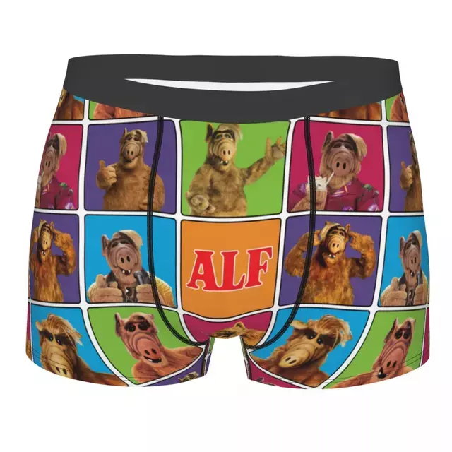 شورت بوكسر جيد التهوية على شكل حياة Alf-Men ، ملابس داخلية مضحكة ، سراويل سلسلة تلفزيونية ، خيال علمي جديد
