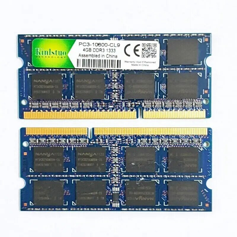 DDR3 4GB 1333MHz كمبيوتر محمول الذاكرة ddr3 4GB 2RX8 PC3 1.5V 4GB 10600 دفتر SODIMM ميموريال 204PIN