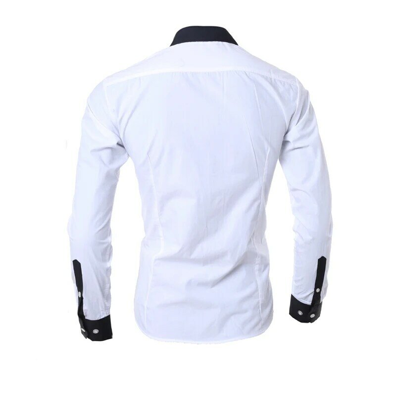 قمصان رجالي مخططة بأكمام طويلة قمصان اجتماعية بيضاء نحيفة ملابس رجال أعمال قميص كاميسا للرجال قميص كريسماس