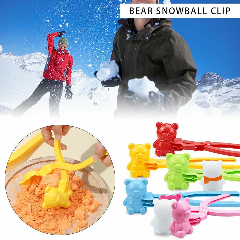 Sports Children Gift DIY Game Snow Manufacture Bear Maker Bear Snowball Clip Sand Mold Tool