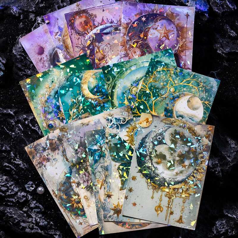علامات سلسلة الفضاء بين النجوم الغامضة ، زخرفة ألبوم الصور ، اخفاء الورق ، ملصق واشي ، 6 مجموعات في المجموعة