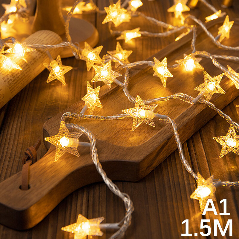 شجرة عيد الميلاد ندفة الثلج LED سلسلة أضواء ، راية الديكور ، المنزل ، شجرة عيد الميلاد ديكور ، الجنية ضوء قلادة
