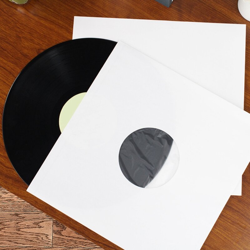 أكياس تخزين سجل الفينيل ، كيس ورقي بأكمام خارجية قابلة لإعادة الغلق ، غطاء LP ، 12 "، 20 49