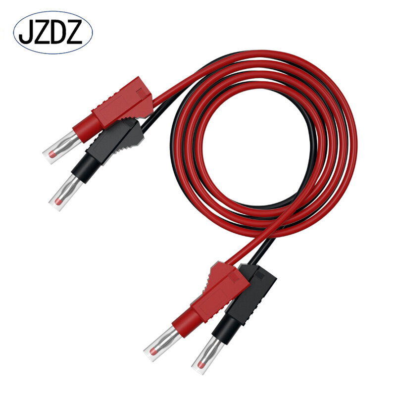 JZDZ 2 قطعة متعدد متر اختبار يؤدي كابل البلوز سلك خط الأمن 4 مللي متر الموز التوصيل قابل للسحب اختبار أداة أحمر أسود لتقوم بها بنفسك J.70022