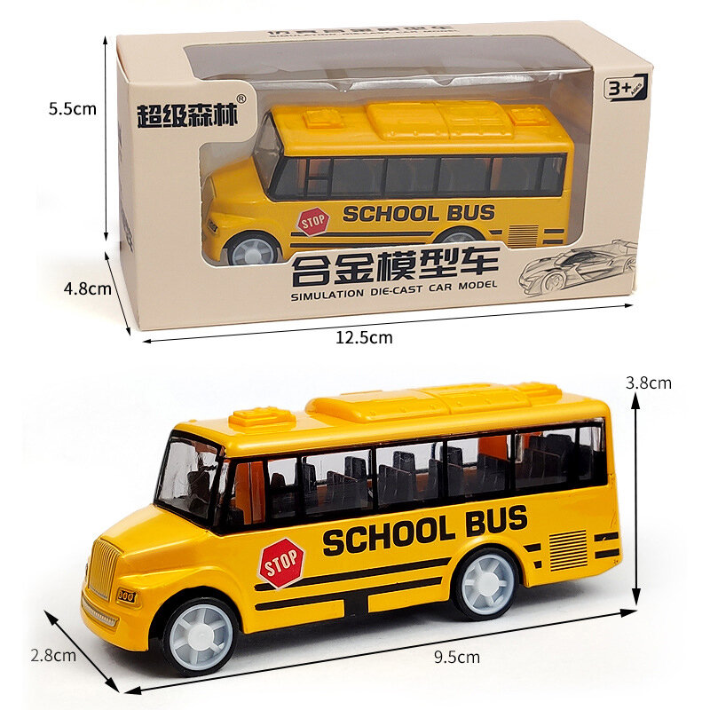 عالية الجودة كول مدرسة لعبة الحافلة محاكاة رائعة مثيرة للاهتمام الجسم للحافلة الصفراء مع آلية التراجع