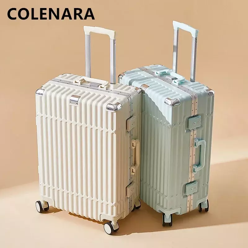 كولنارا-حقائب حمل للسيدات ، إطار من الألومنيوم ، حافظة ترولي ، صندوق الصعود ، شحن USB ، حقيبة سفر ، حقيبة للسيدات ، 20 بوصة ، 22 بوصة ، 24 بوصة ، 26 بوصة