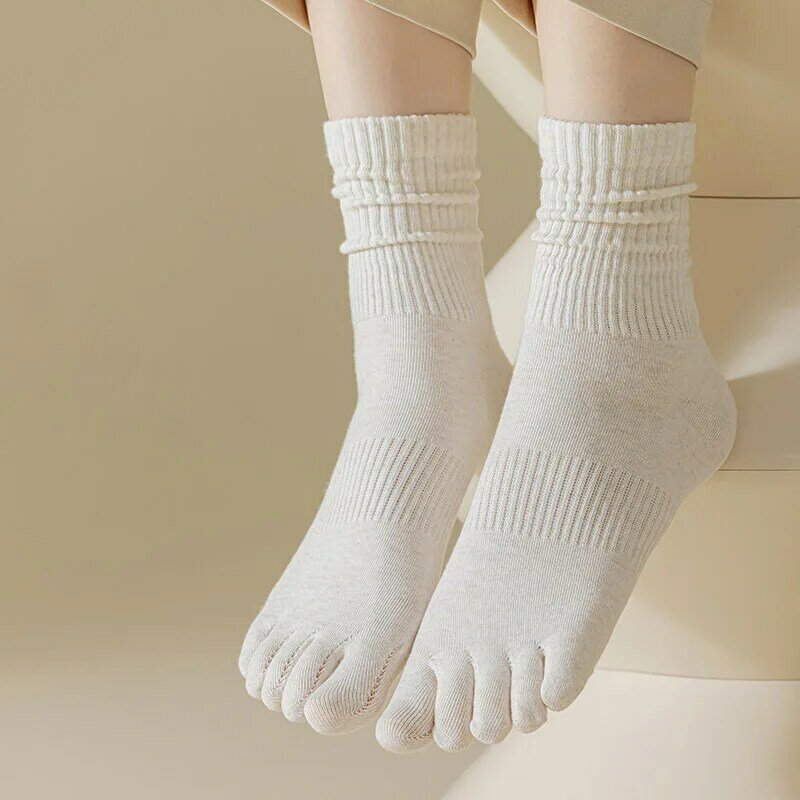 خمسة أصابع الجوارب الرياضية للنساء ، أحادية اللون ، القطن ، هاراجاكو اصبع القدم ، انقسام اصبع القدم ، كاواي ، السيدات ، الربيع ، الخريف ، النمط الياباني