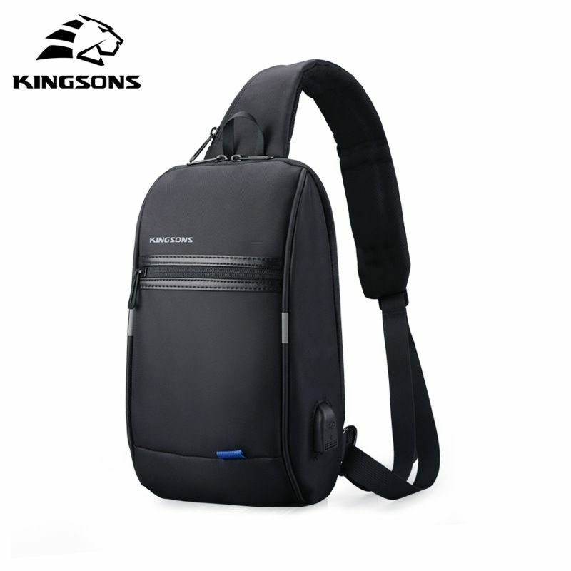 Kingsons-حقيبة لابتوب للرجال ، حقيبة كتف واحدة ، حقيبة صدر ، مقاومة للماء ، صغيرة ، كروس بودي ، بوصة