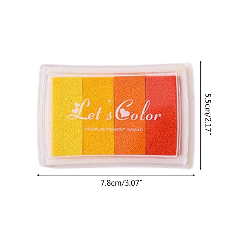 4 Colors Ink Pad Stamp Ink Pad Washable Eco-friendly Non Toxic for Kids Adults DIY Craft Fingerprinting Card Marking