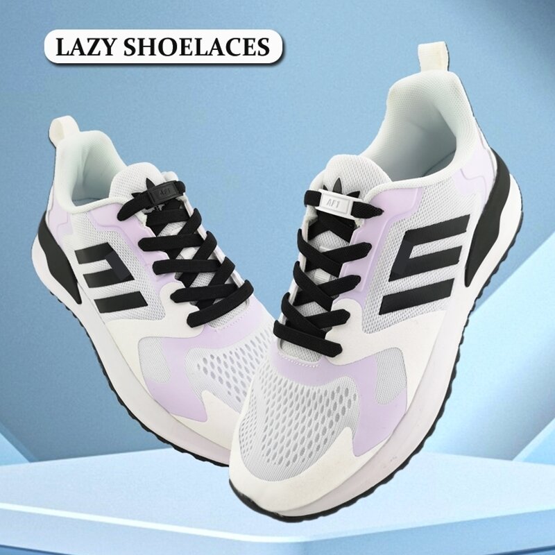 رباط الحذاء المرن للأطفال والكبار ، AF1 مشبك معدني ، لا التعادل حذاء رياضة أربطة الحذاء ، اتسعت حذاء مسطح ، جديد ، 8 مللي متر ، 1 Pair