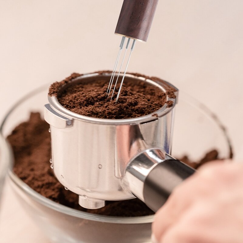 اسبريسو القهوة النمام اليد تدك القهوة اثارة نوع إبرة الموزع مع فرشاة تنظيف