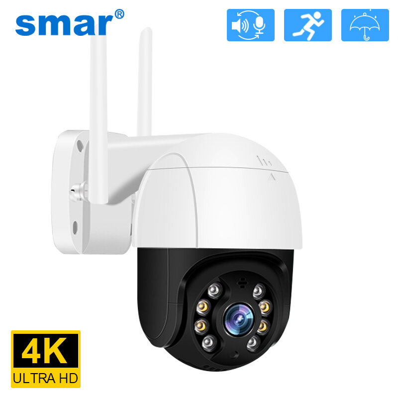 Smar 4MP كاميرا PTZ اللاسلكية في الهواء الطلق 5X التكبير الرقمي كامل اللون للرؤية الليلية AI الإنسان كشف 2MP واي فاي كاميرا IP الصوت ONVIF