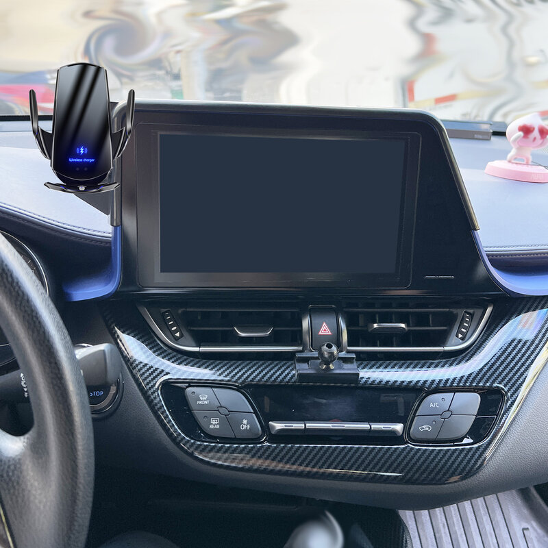 حامل هاتف السيارة لتويوتا CHR IZOA 2018 2019 2020 2021 2022 شاشة ثابتة الملاحة قوس قاعدة شحن لاسلكي اكسسوارات