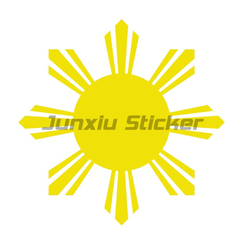 الفلبين الشمس ملصق العلم خريطة الوفير الزجاج الأمامي مقاوم للماء ملصق حائط من الفينيل