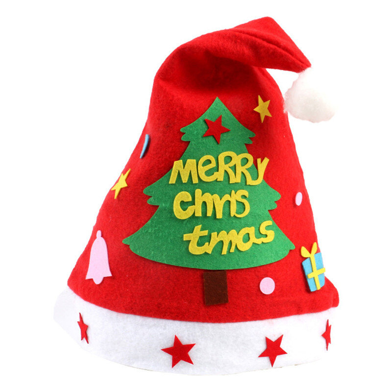لتقوم بها بنفسك عيد الميلاد الحرف اليدوية اللعب اليدوية عيد الميلاد قبعة غير المنسوجة الكرتون الإبداعية الفن الحرفية عدة الديكور هدية الكريسماس للأطفال