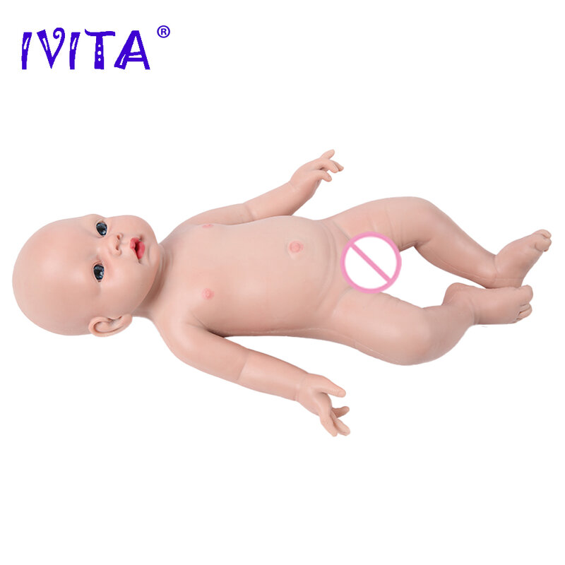 دمية أطفال واقعية غير مطلية من السيليكون IVITA WB1506 مقاس 20 بوصة 3200 جم 100% جم لعب أطفال مع ملابس هدايا للأطفال