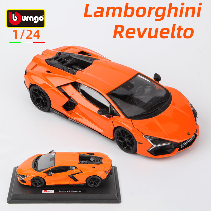نموذج سيارة من سبيكة Bburago-Lamborghini Revuelto ، سيارة سوبر هجينة HPEV ، لعبة مركبات صب القوالب ، مجموعة هدايا دييكاست Voiture ،