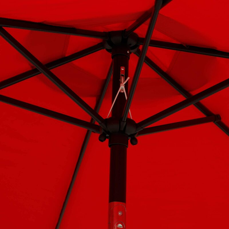 مظلة ساحة الفناء الحمراء ، زر الضغط ، كرنك الميل ، ft