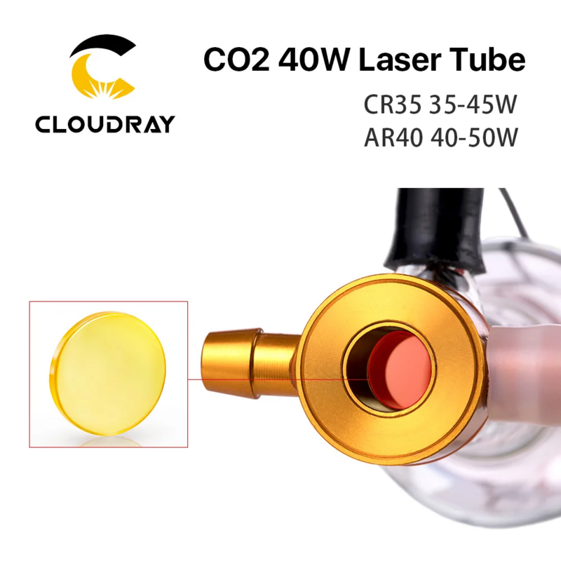 Cloudray 35-45 واط Co2 المعادن أنبوب ليزر زجاجي 720 مللي متر 40 واط زجاج مصباح ليزر ل CO2 النقش بالليزر قطع آلة
