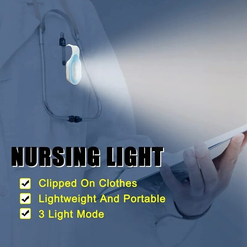 مشبك LED مصباح يدوي ركوب سيارة ضوء ليلة السلامة التمريض ضوء المصباح المغناطيسي المشي الجري الرياضة في الهواء الطلق الطوارئ