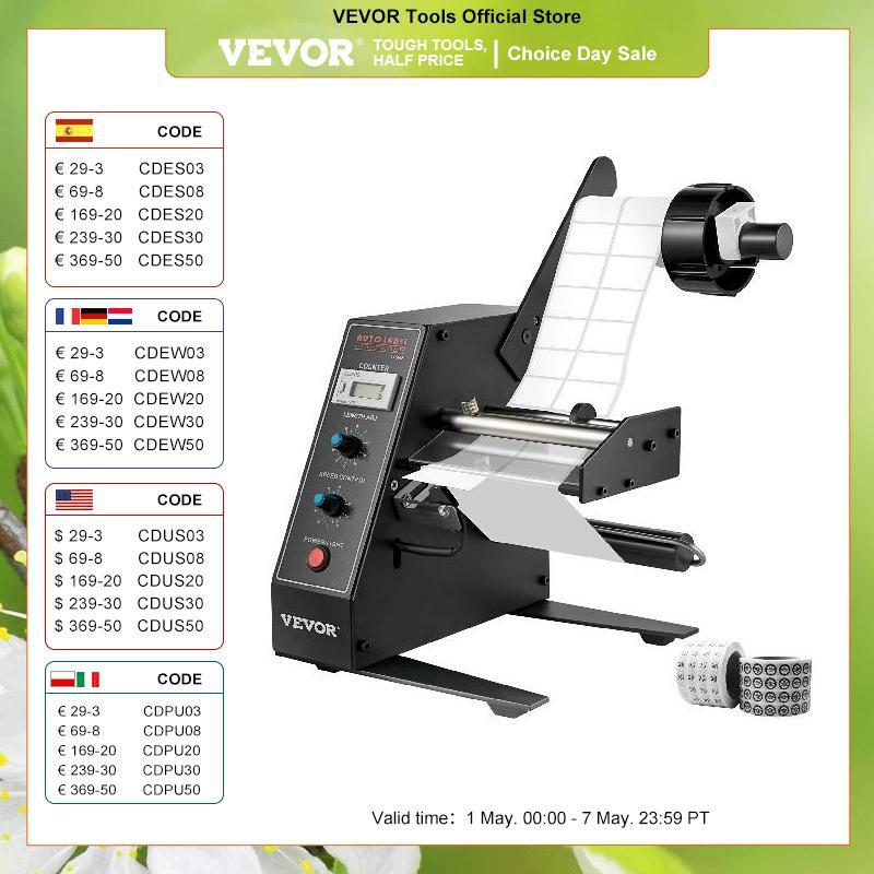 VEVOR التلقائي موزع بطاقات جهاز 140 مللي متر AL-1150D المحمولة التسمية قضيب ملصقا فصل السيارات التسمية تجريد آلة