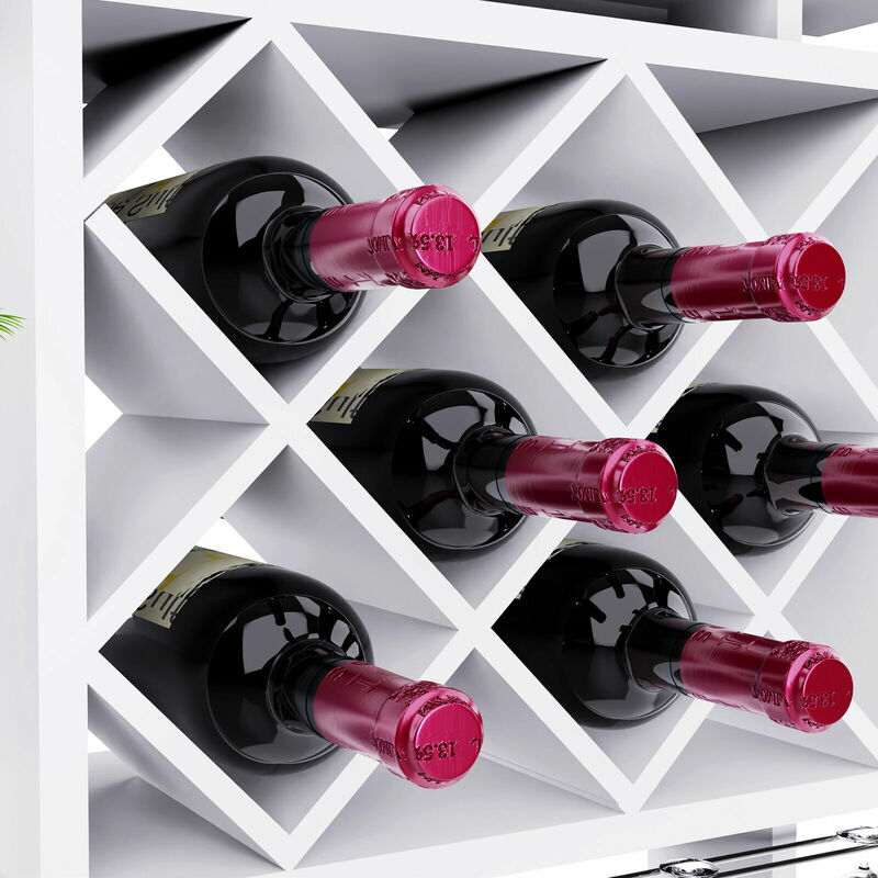 خزانة نبيذ ماسية متشابكة رف معلق ، حامل زجاج للزجاجات ، أرفف مثبتة على الحائط ، ملحقات البار