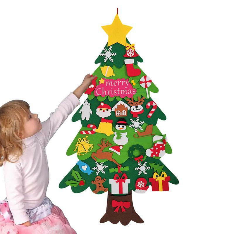 ورأى شجرة عيد الميلاد للديكور المنزل ، DIY بها بنفسك ضوء سلسلة ، والحلي للانفصال ، والشنق الجدار ، هدايا الأطفال ، 3ft