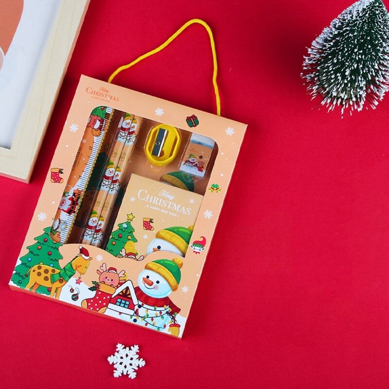 عيد الميلاد موضوع القرطاسية مجموعة ، أقلام رصاص ، حقيبة ، المواد ، دعوى ثابتة ، عيد الميلاد جودي