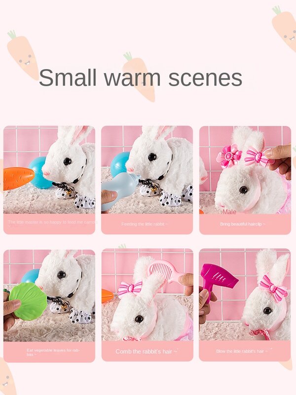 Yy Bunny Pet Plush Toy Girls' Doll Baby Little White Rabbit Doll