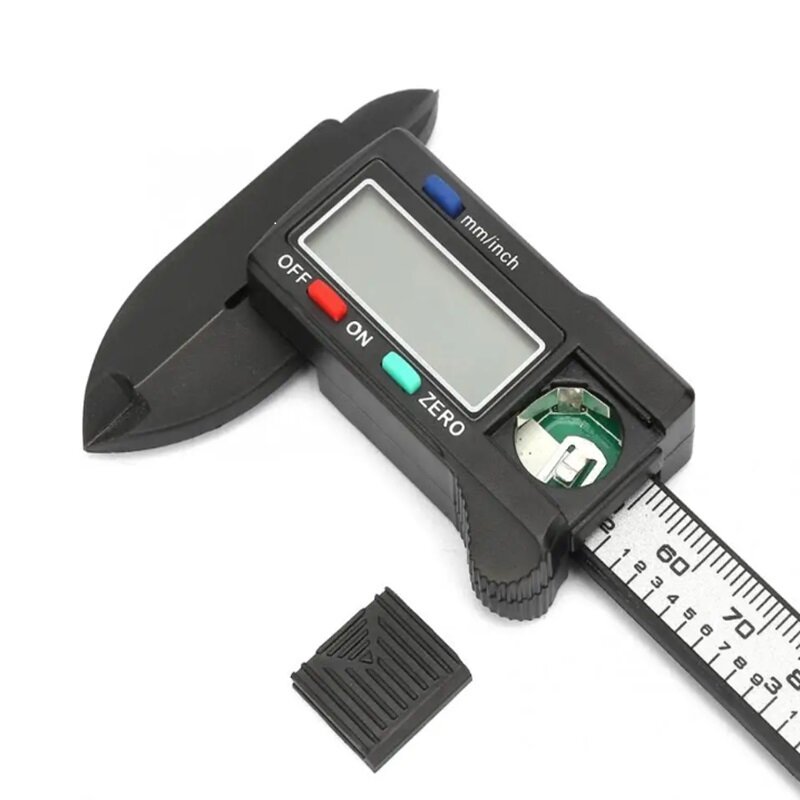 البلاستيك الفرجار الورنية الإلكترونية مع شاشة عرض LCD ، النطاق الرقمي ، حاكم رقمي عملي ، أداة قياس ، 0-100 مللي متر