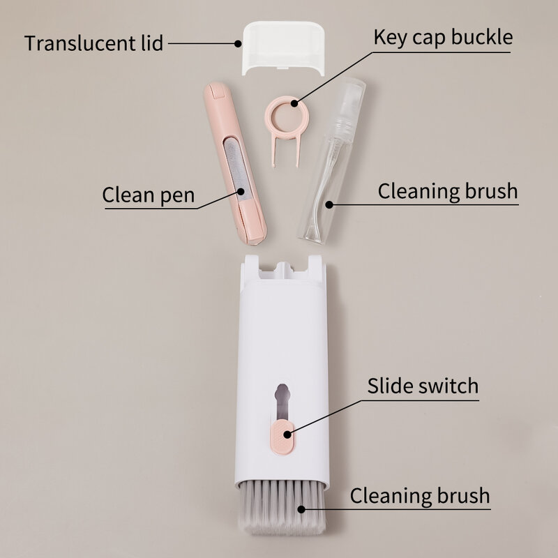 ترقية 7 في 1 مجموعة تنظيف الإلكترونية ل Airpods لوحة المفاتيح فرشاة قلم تنظيف ل سماعات الأذن/الهاتف/المحمول/كاميرا نظافة أدوات