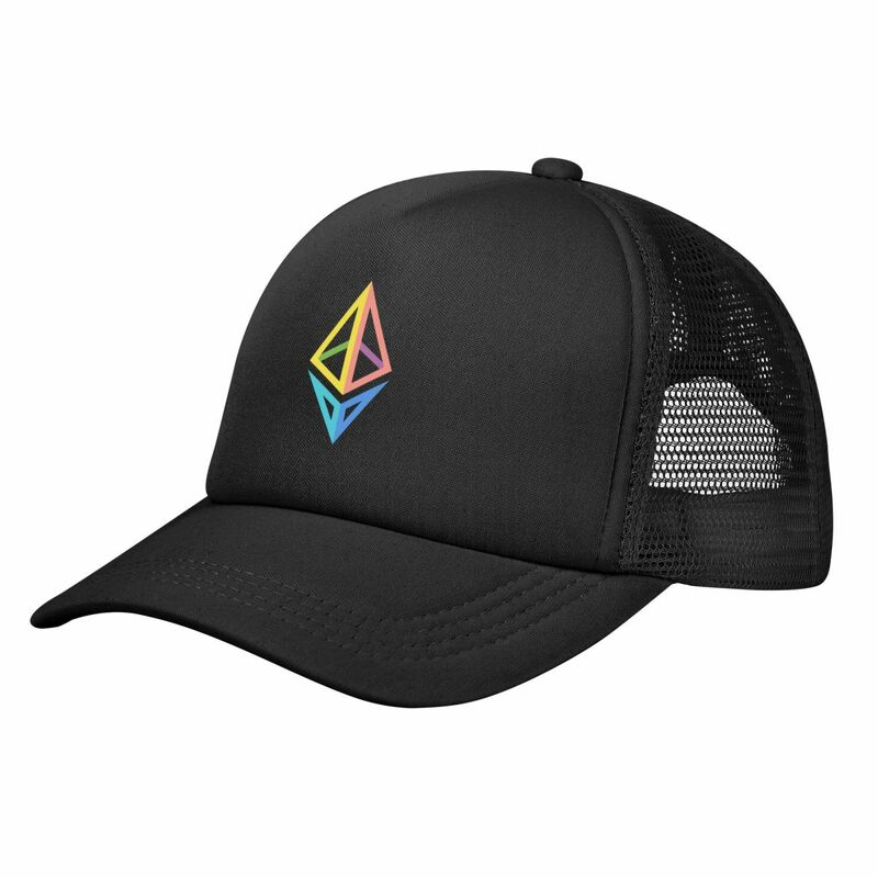 قبعة بيسبول ملونة من الإيثيريوم للبالغين ، قبعات شبكية