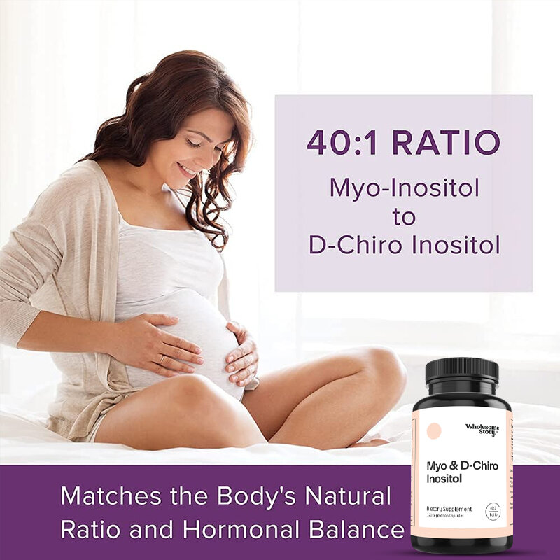 Inositol & D-Chiro Inositol مزيج | الأكثر فائدة 40:1 نسبة | توازن هرمون الإناث ودعم وظيفة المبيض صحية