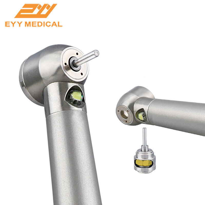 الفولاذ المقاوم للصدأ التوربينات الأسنان مع LED ، قبضة عالية السرعة ، التوربينات الهوائية ، رذاذ الماء ، زر الضغط ، 2 ، 4 حفرة ، 3