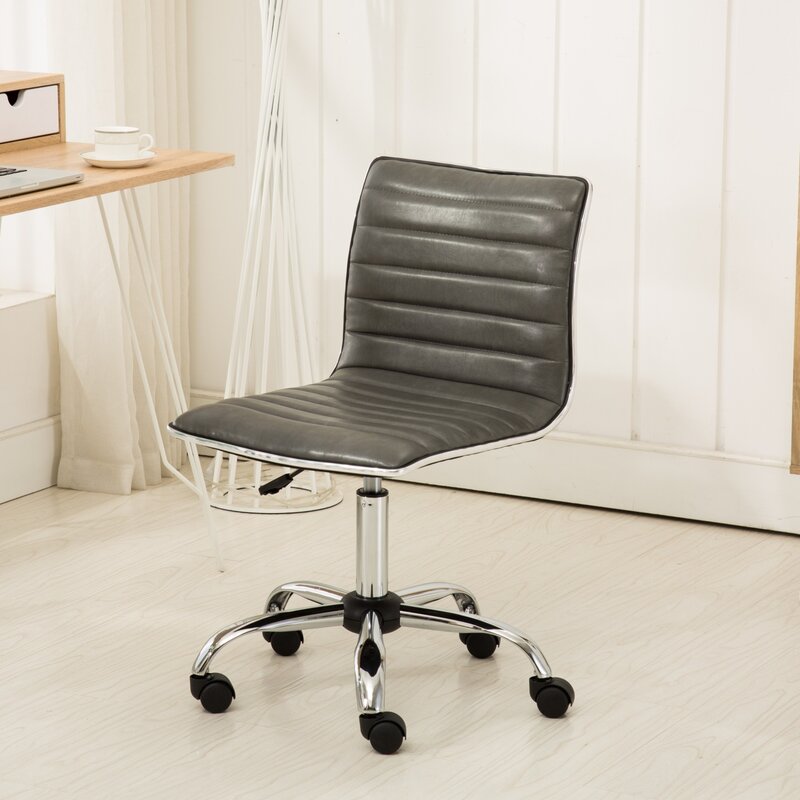 كرسي مكتب من الكروم قابل للتعديل ، ميزة رفع الهواء لأقصى قدر من الراحة والدعم في ساعات الجلوس الطويلة