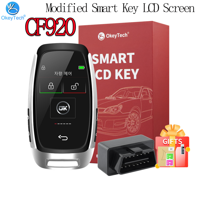CF920 العالمي تعديل مفتاح الذكية شاشة LCD لأودي لفورد لسيارات BMW لكيا ل VW دخول بدون مفتاح السيارات قفل الكورية/الإنجليزية
